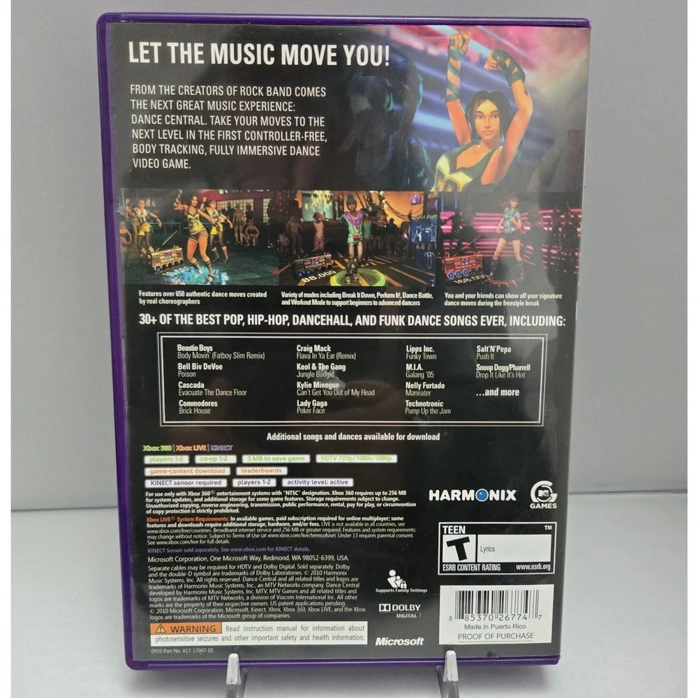 Dance Central 1, 2, & 3 Bundle Xbox‎ 360 Kinect - Complete CIB 3 Games Tested